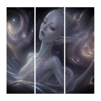 The Female Extraterrestrial In a Dream State Triptych