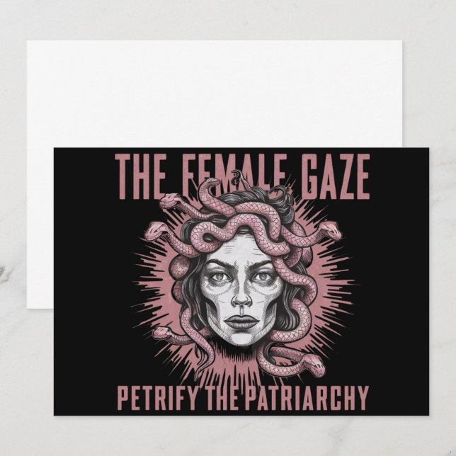 The Female Gaze Petrify The Patriarchy Medusa Invitation (Front/Back)
