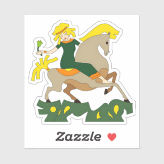 The female knight sticker