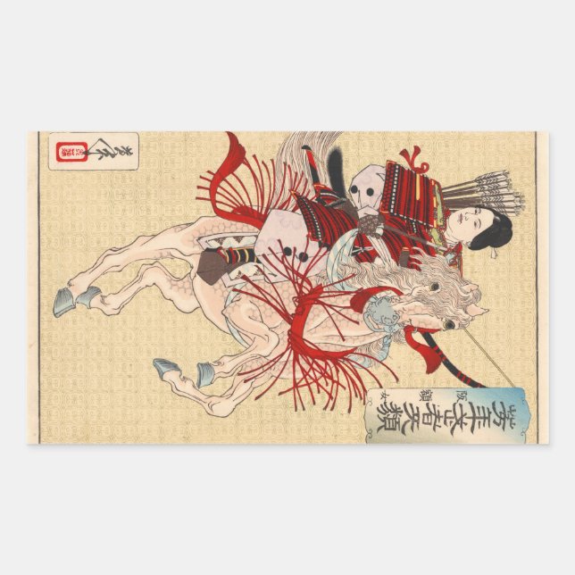 The Female Warrior Hangaku Rectangular Sticker (Front)