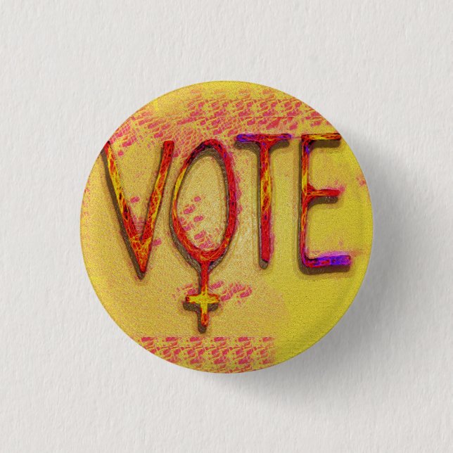 The Feminist Vote by Aleta Pinback Button (Front)