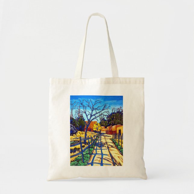 The Fence Shadows Santa Fe Tote Bag (Front)