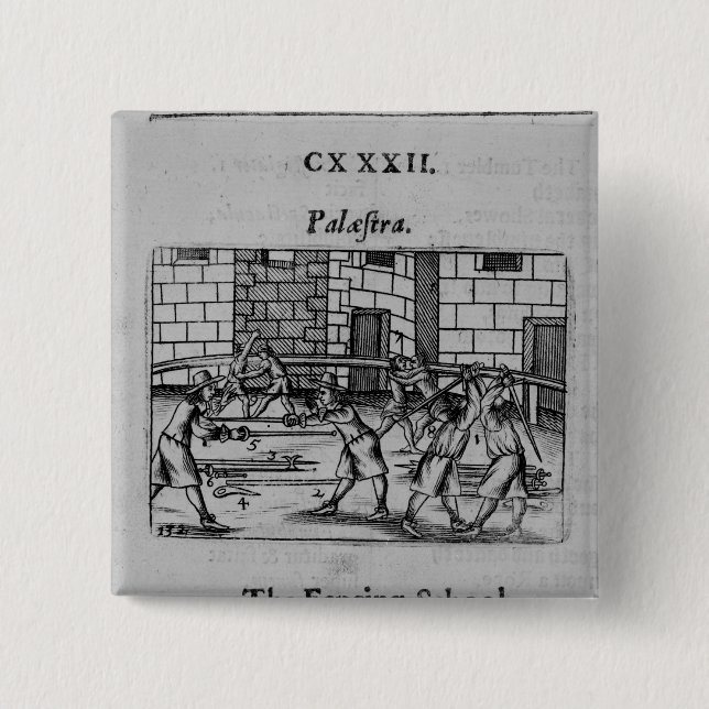 The Fencing School Pinback Button (Front)