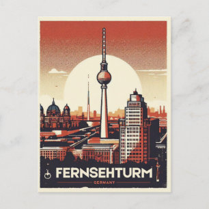 The Fernsehturm, berlin TV Tower Holiday trip Postcard