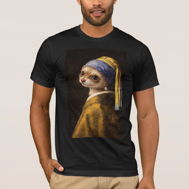 The Ferret with a Peral Earring T-Shirt (Front)