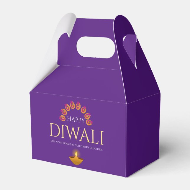 The Festival of Lights Diwali Hindu Favor Boxes (Front Side)