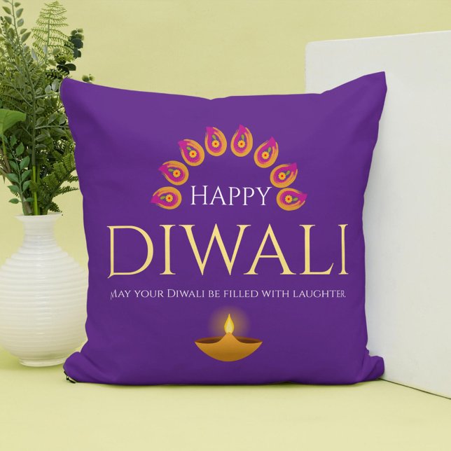 The Festival of Lights Diwali Hindu Throw Pillow (Creator Uploaded)