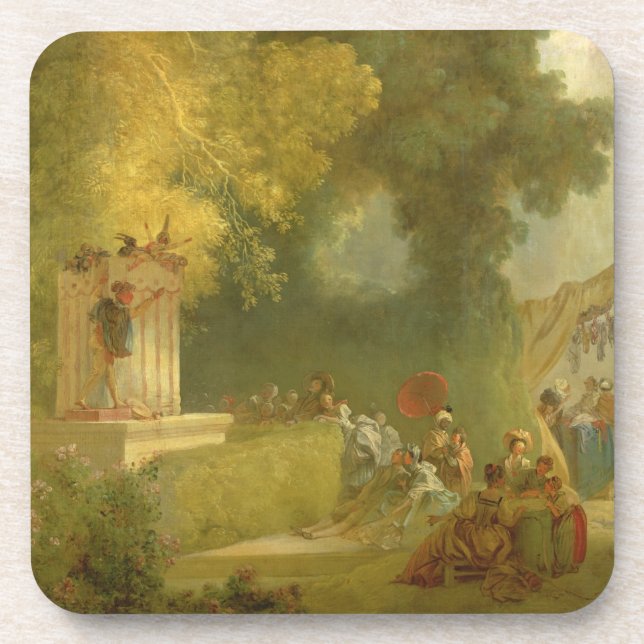 The Fete at Saint-Cloud, detail of the Puppet Show Beverage Coaster (Front)