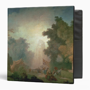 The Fete at Saint-Cloud (oil on canvas) (for detai 3 Ring Binder