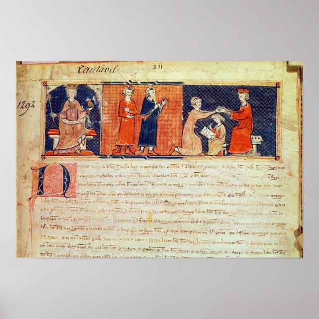 The feudal lord preaching his sermon poster (Front)