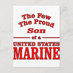 The Few The Proud Son Of A United States Marine Postcard
