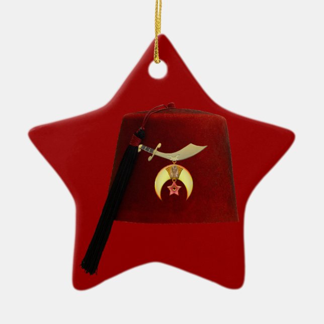 The Fez Ceramic Ornament (Front)