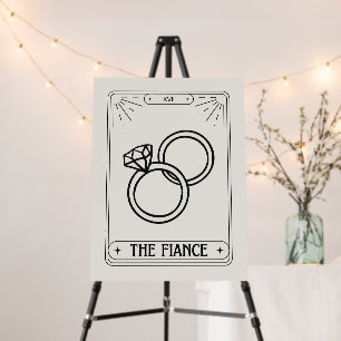 The Fiancé Tarot Card Wedding Rings Doodle Foam Board