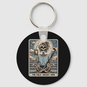 The Field Hockey Mom Tarrot Card Keychain
