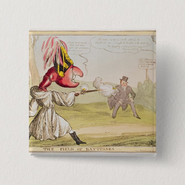 The Field of Battersea, 1829 Button (Front)