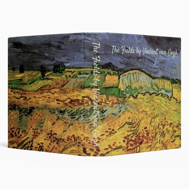 The Fields by Vincent van Gogh 3 Ring Binder (Background)