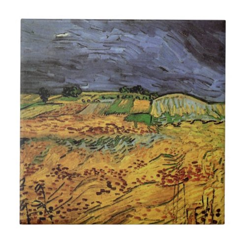 The Fields by Vincent van Gogh Ceramic Tile