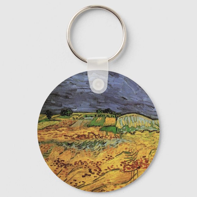 The Fields by Vincent van Gogh Keychain (Front)