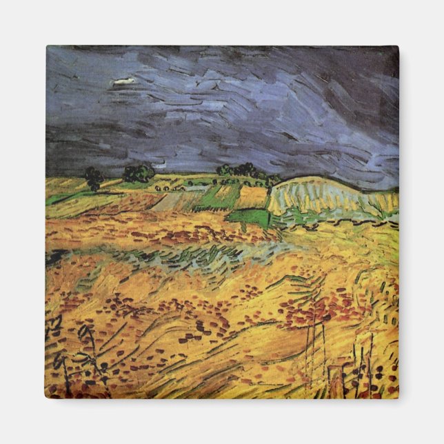 The Fields by Vincent van Gogh Magnet (Front)