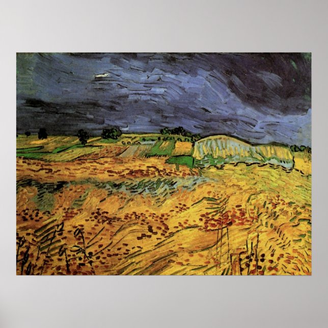 The Fields by Vincent van Gogh Poster (Front)