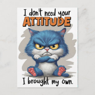 The Fiery Felines Defiant Declaration Postcard