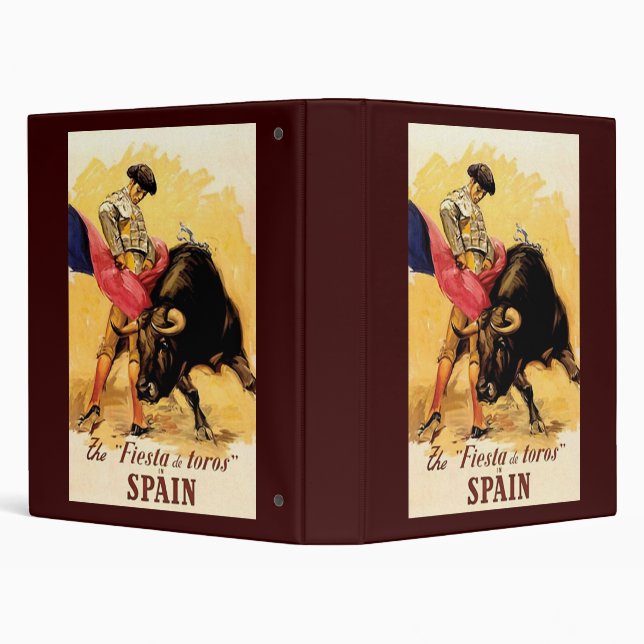 The Fiesta De Toros In Spain 3 Ring Binder (Background)