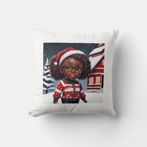 The Fifth Day Of Christmas Throw Pillow