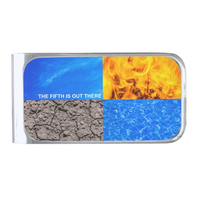 The Fifth Is Out There Silver Finish Money Clip (Front)