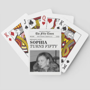 The Fifty Times Newspaper 50th Birthday Party Poker Cards