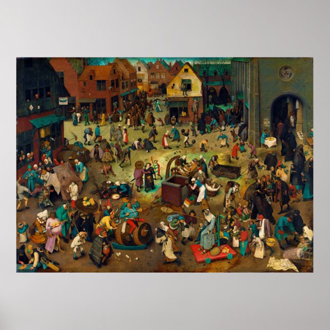 The Fight Between Carnival and Lent (1559) Poster (Front)