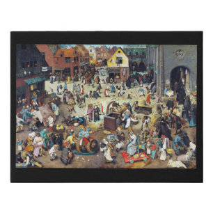 The Fight Between Carnival and Lent, Bruegel Faux Canvas Print