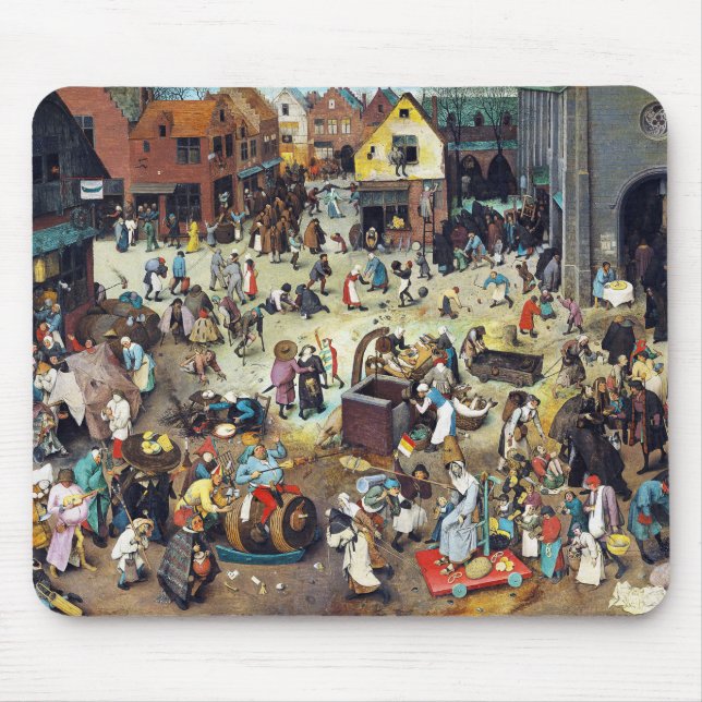 The Fight Between Carnival and Lent, Bruegel Mouse Pad (Front)