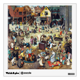 The Fight Between Carnival and Lent, Bruegel Wall Decal