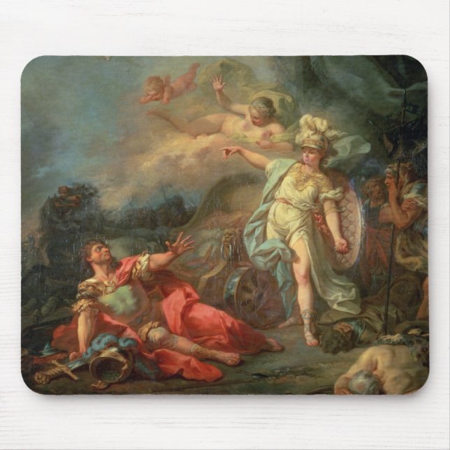The fight between Mars and Minerva, 1771 (oil on c Mouse Pad (Front)