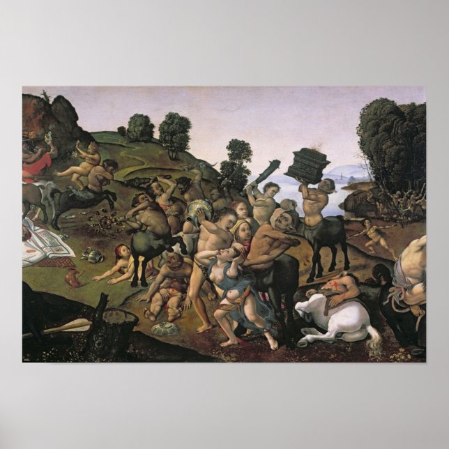 The Fight Between the Lapiths and the Centaurs Poster (Front)