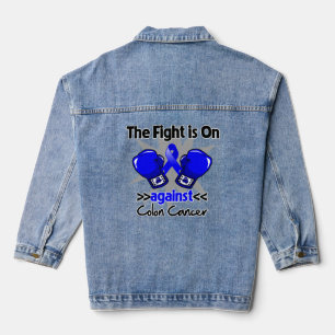 The Fight is On Against Colon Cancer Denim Jacket