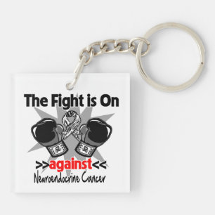 The Fight is On Against Neuroendocrine Cancer Keychain