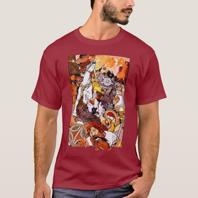 The fight Vikings Norse God T T-Shirt (Front)