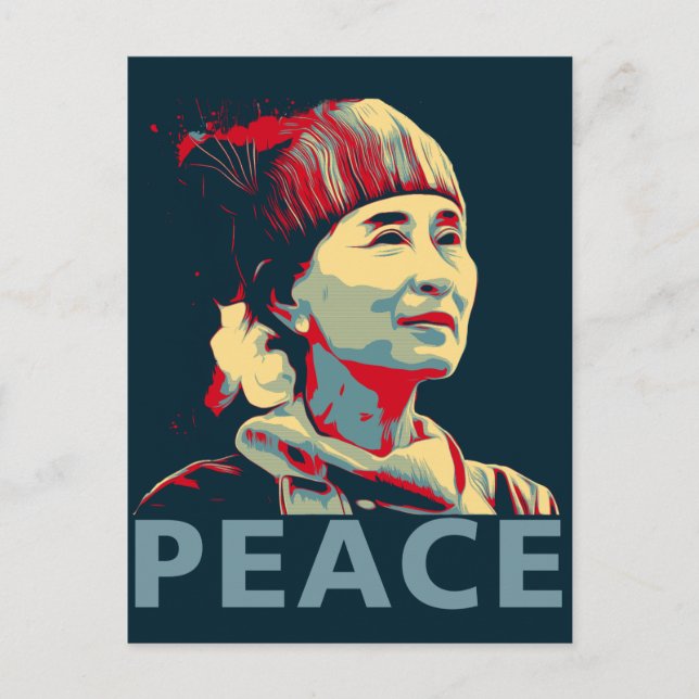 THE FIGHTER - Aung San Suu Kyi | Custom Postcard (Front)
