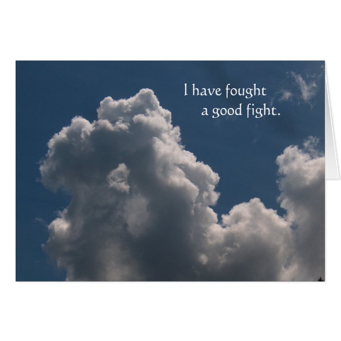 The Fighter  Fought the Good Fight Greeting Card