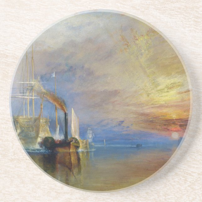 The Fighting Temeraire by J. M. W. Turner Drink Coaster (Front)