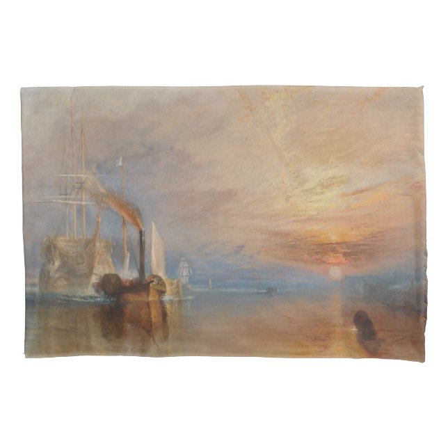 The Fighting Temeraire Turner Sunset Seascape Pillow Case (Front)
