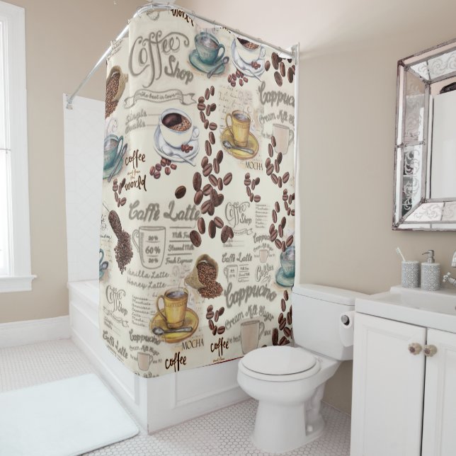 The Fika Swedish Coffee shop  Shower Curtain (In Situ)