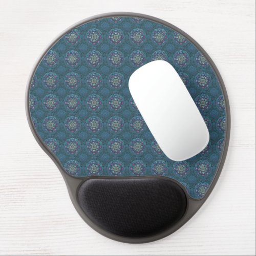 The Filter Floral Air Force Blue Manipur Mandala Gel Mouse Pad