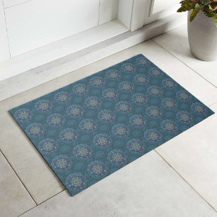 The Filter Floral Ice Force Blue of Squire Manipur Doormat