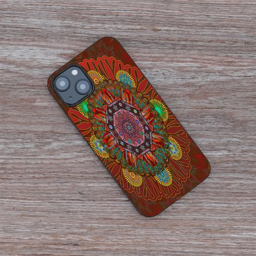 The Filter Floral Red of Squire Manipur Mandala iPhone 13 Case