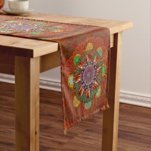 The Filter Floral Red of Squire Manipur Mandala Medium Table Runner