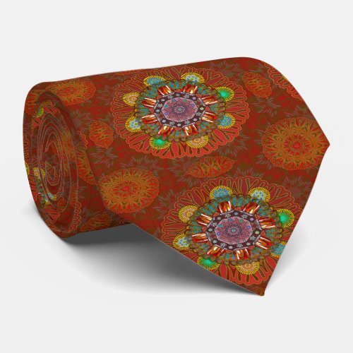 The Filter Floral Red of Squire Manipur Mandala Neck Tie