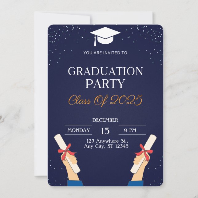 The Final Draft: Graduation Party Invitation (Front)