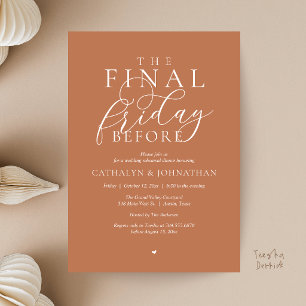 “The Final Friday Before” Classy Rehearsal Dinner Invitation